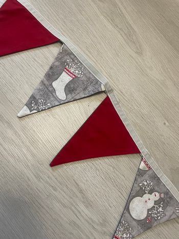 Guirlande fanions de Noël en tissu