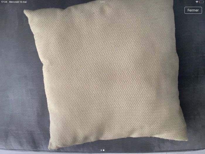 Coussin 45x45 un peu de doré - photo numéro 2