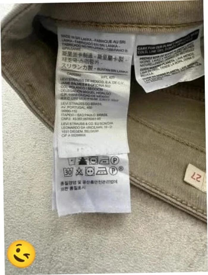 Jeans Levi's Classic Mid Rise Skinny W27 FR36 L30 coupe skinny gris Femme Women pan5 - photo numéro 6