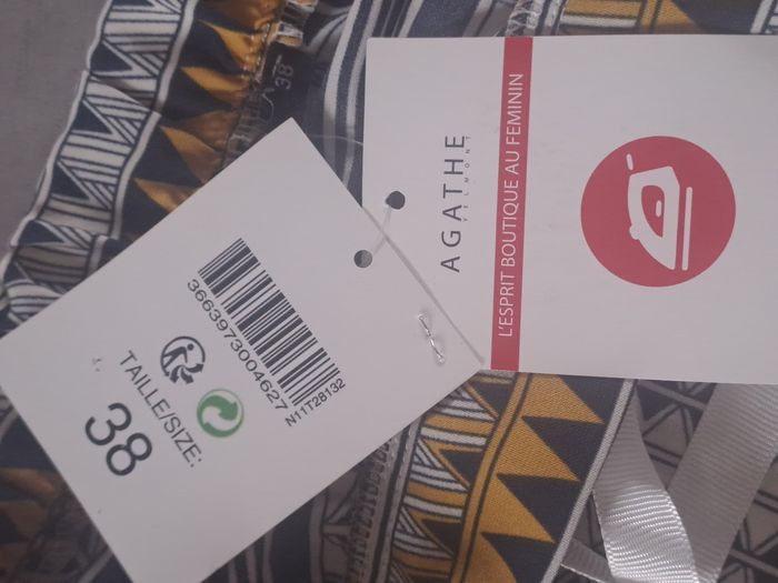 Jupe courte Multicolore Neuve Agathe Velmont Taille 38 - photo numéro 8
