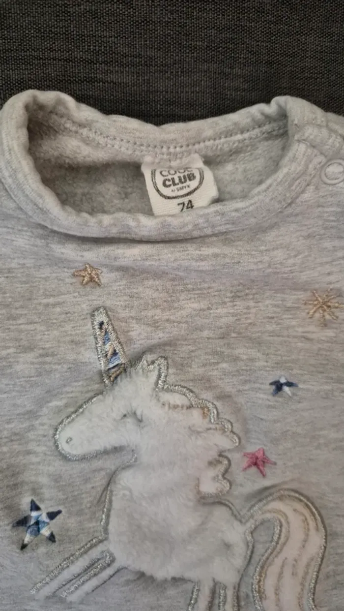 Sweatshirt licorne - photo numéro 2