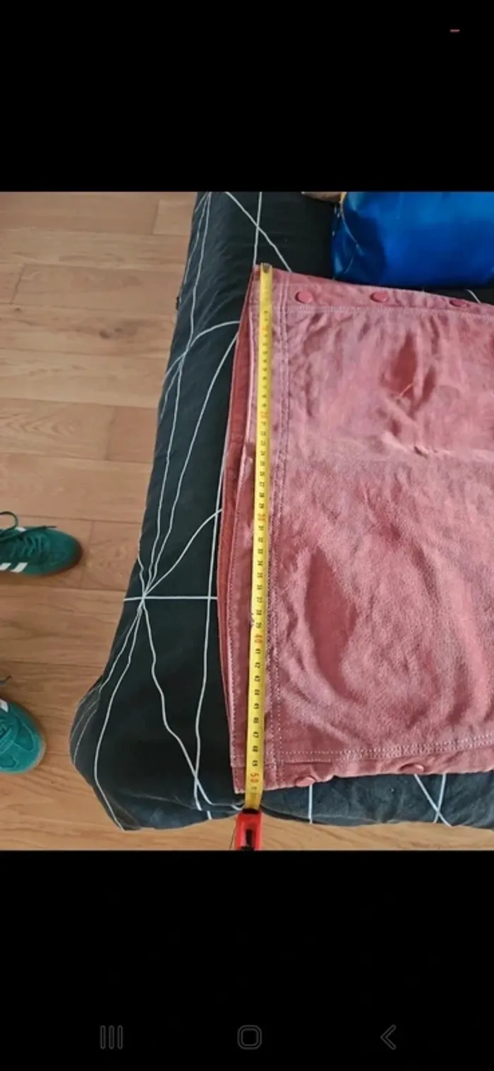 Mini-jupe en suédine/cuir véritable vieux rose Mango taille 38/M - photo numéro 6