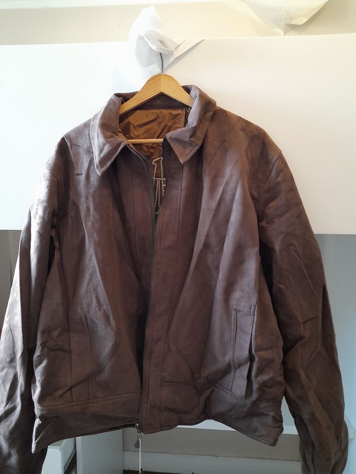 Veste en Daim marron T xxl, marque REPORTAGE. - photo numéro 3