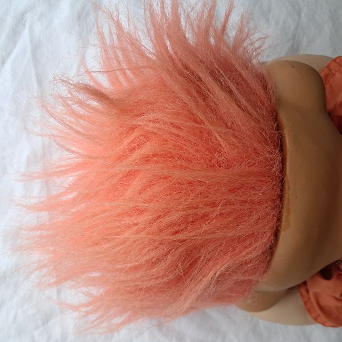 Poupée troll Hauteur 38 cm cheveux orange vintage - photo numéro 8