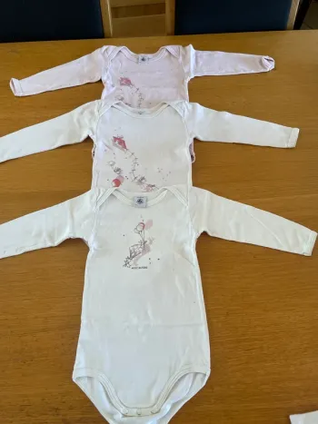 3 body manches longues fille petit bateau