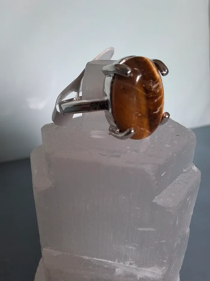 Bague Œil de tigre - Taille 18 - photo numéro 2