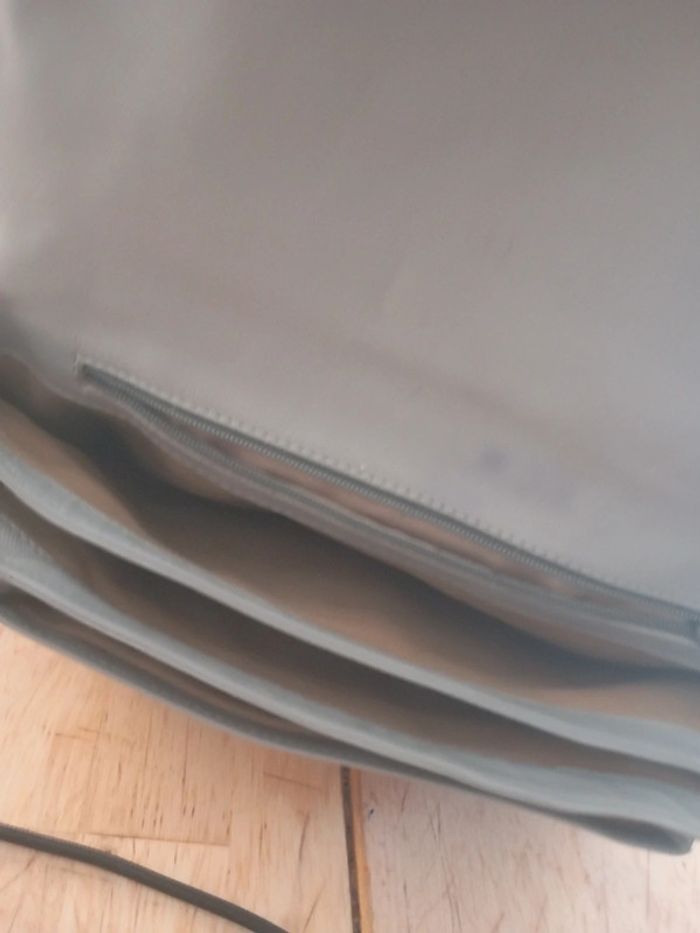 Sac main cuir gris - photo numéro 2