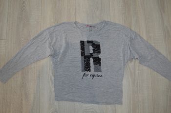 Tee shirt large gris manches longues Orchestra 10 ans