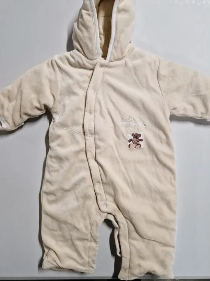 Combi bébé hiver mixte Kitchoun beige 67 cm