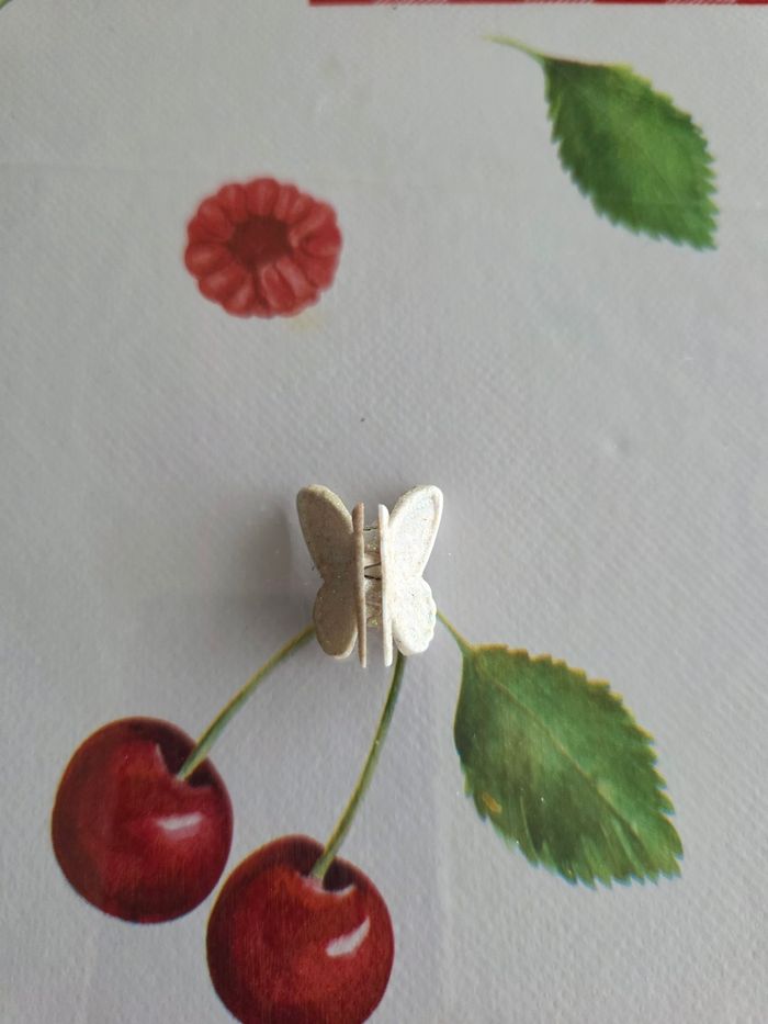 PINCE À CHEVEUX FILLE 👧 MOTIFS PAPILLON 🦋 PAILLETTES BLANC - photo numéro 2