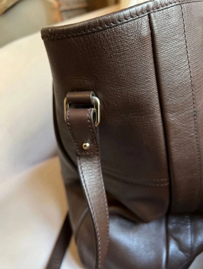 Yves Saint Laurent – Sac besace "Ycone" grand modèle – Marron chocolat - photo numéro 4