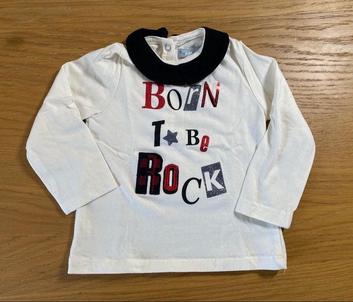 Mes Petits Cailloux T-shirt Rock blanc Taille 18 mois - photo numéro 2