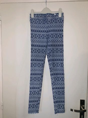 Jegging bleu motif Aztèque 12/13 ans