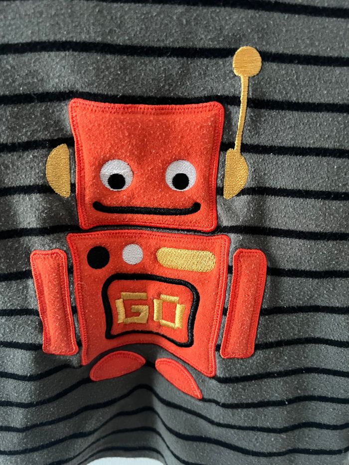 Tee shirt gris robot - photo numéro 3