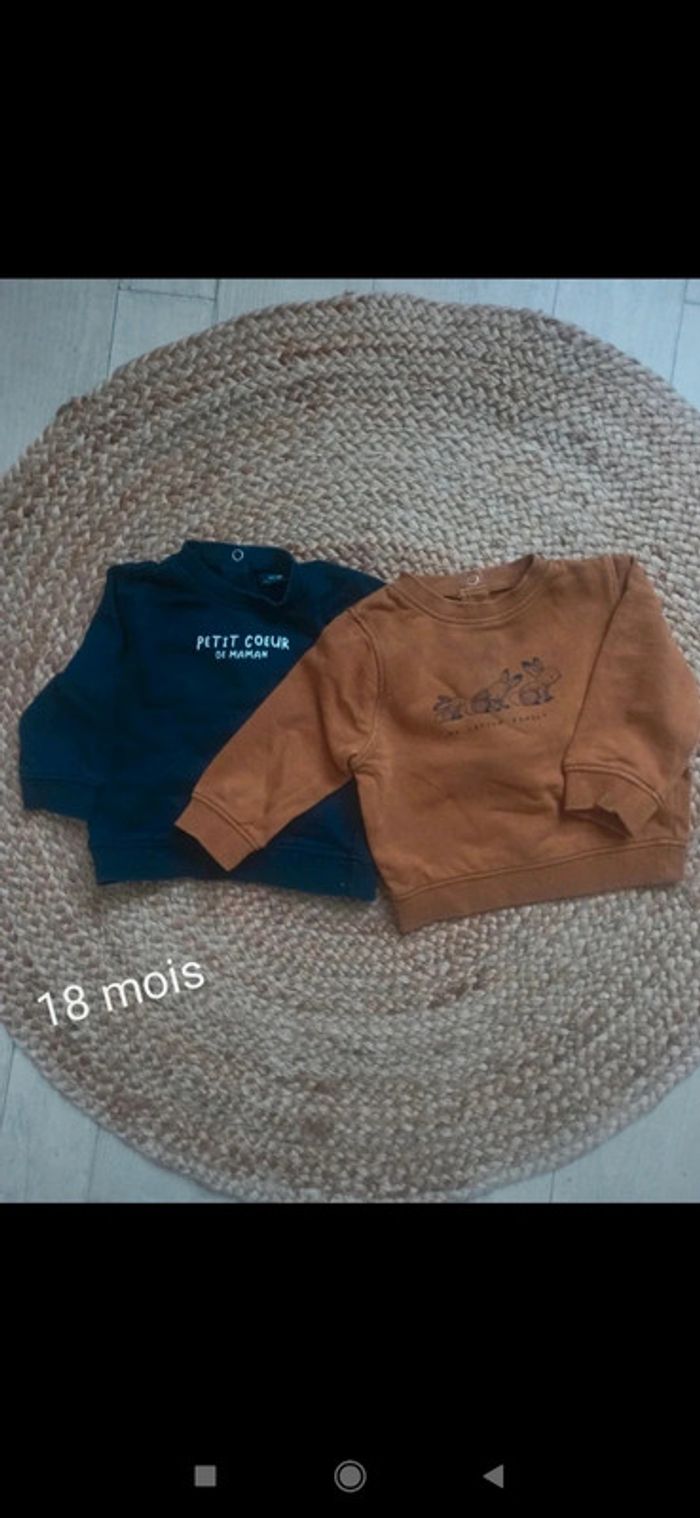 Lot Pull/sweat Kiabi 18 mois