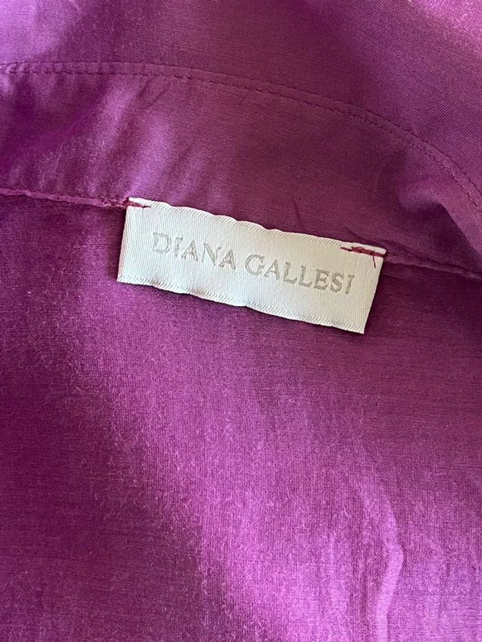 Tunique légère en coton et soie fuchsia – Diana Gallesi T.40 - photo numéro 4