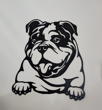 Magnifique décoration murale bouledogue anglais