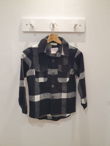 Surchemise carreaux noir/blanc Manchester Taille 14 ans