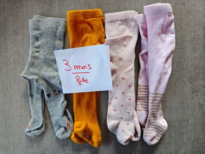 Lot collants bébé fille