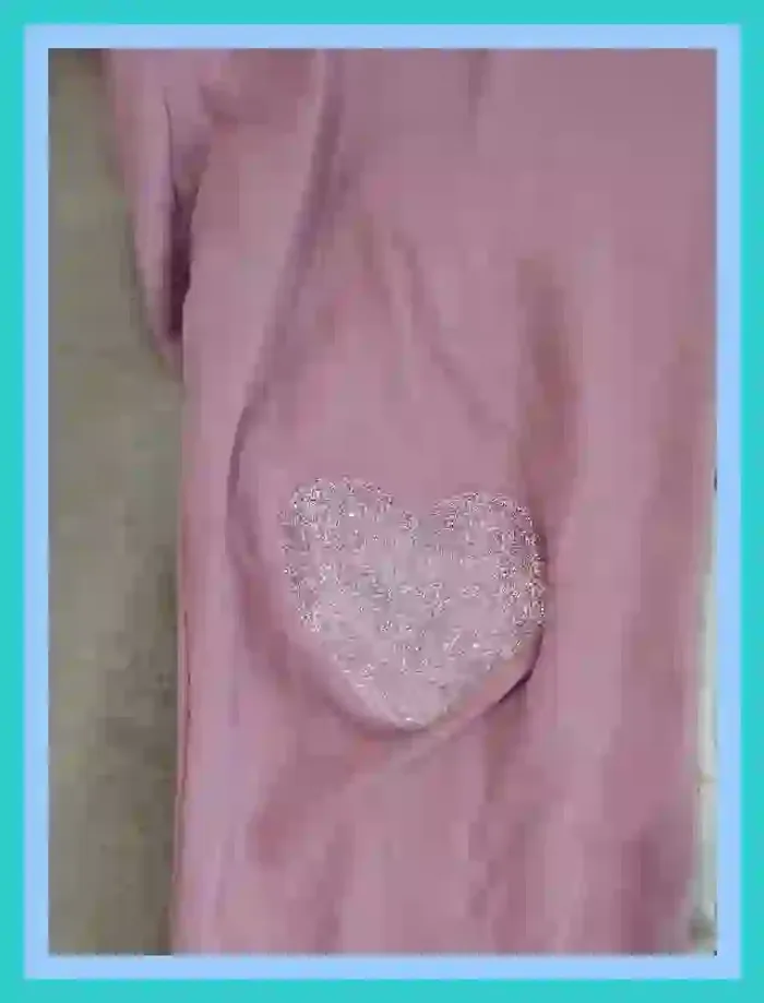 Legging rose lila H&M intérieur molleton fille 10 ans - photo numéro 2