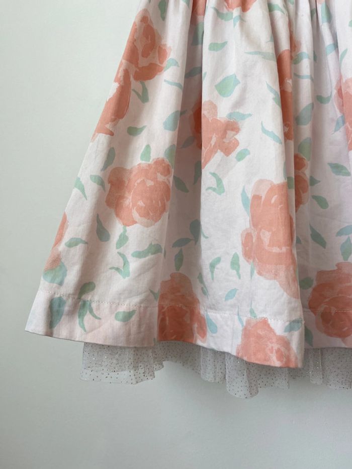 Robe rose à fleurs (détails en tulle pailleté) - Petit Bateau 6 ans (116cm) - photo numéro 8