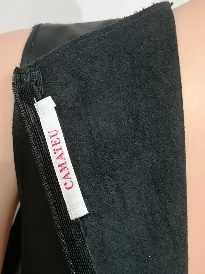 Robe noir Camaïeu polyester enduit 38 - photo numéro 6