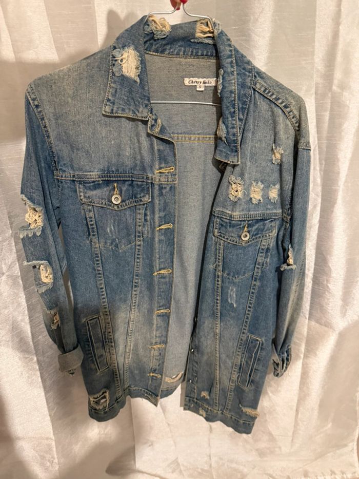 veste longue en jeans