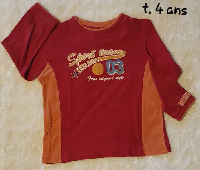 Tee-shirt manches longues garçon 4ans