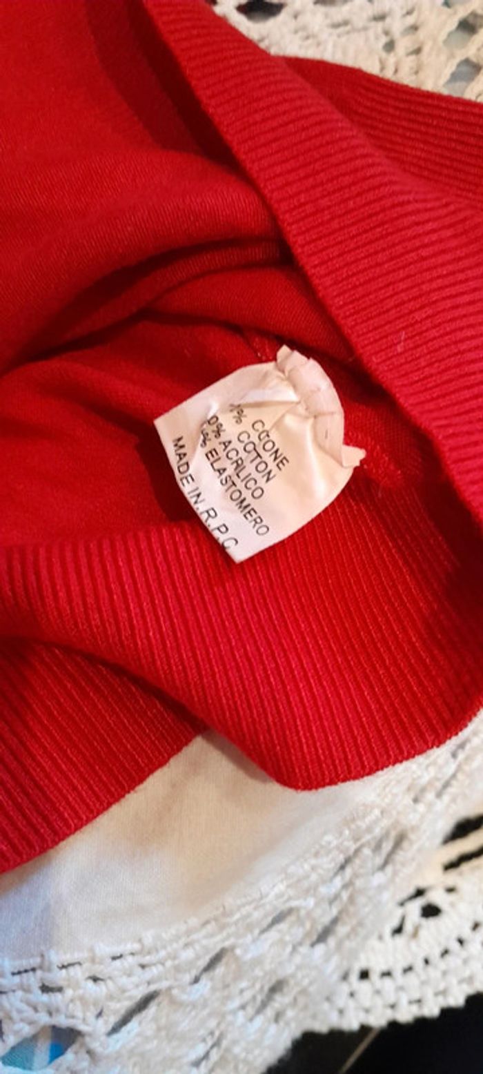 Sweat-shirt rouge T 36 - photo numéro 5