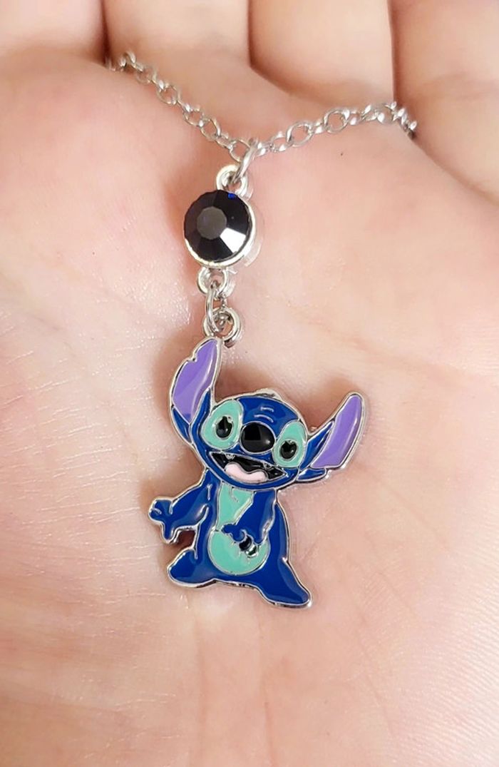 Set collier + bracelet Stitch – Bijoux Disney bleus