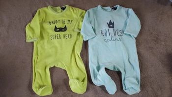 Lot de 2 pyjamas mixtes 3 mois