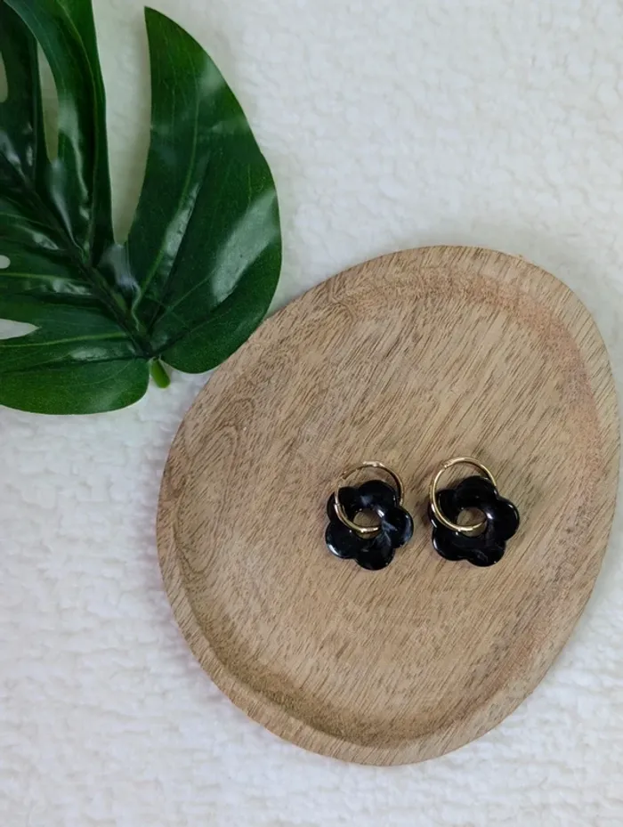 🌷 Boucles d'oreilles acrylique à motifs floraux - Shein
