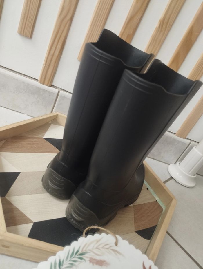 Bottes de pluie /équitation 31/32 noires mixte - photo numéro 8