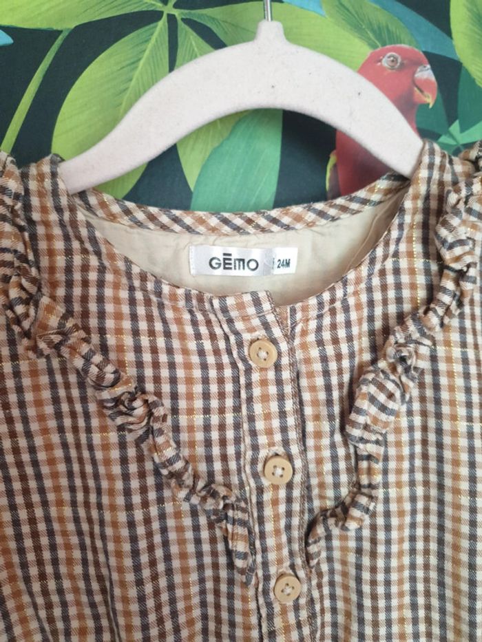 Robe à carreaux liseré or - photo numéro 2