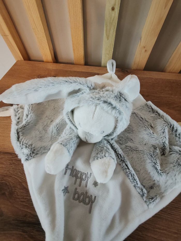 Ours blanc et gris déguisé en lapin happy baby - photo numéro 2