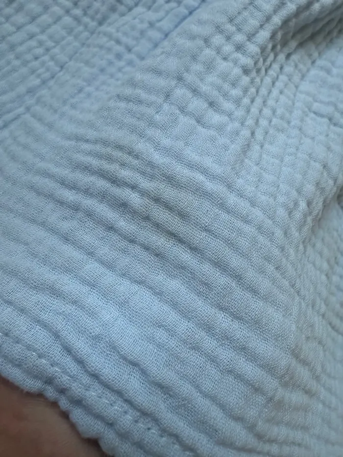 Superbe robe bleu en coton style année 70 - photo numéro 6