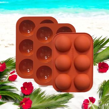 Lots de 3 moules sphère moyenne 💫 silicone 💫 neuf avec étiquettes 💫