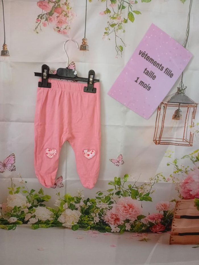 Ensemble 3 pce ( tee-shirt manches longues + 2 leggings ) Vertbaudet rose taille 1 mois / 56 cm - photo numéro 6