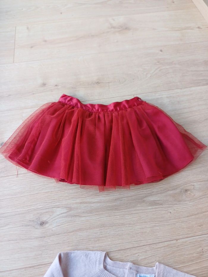 Jupe patineuse bordeaux 2/3ans