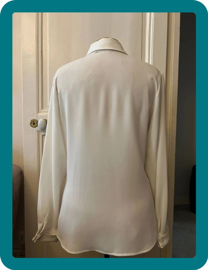 Chemise Sagane acétate offwhite taille 38 - Anne Fontaine - photo numéro 10