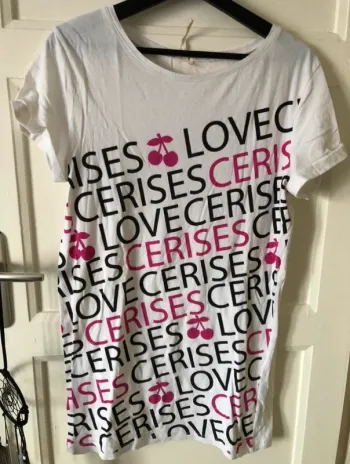 Tee shirt long blanc Le Temps Des Cerises t.m