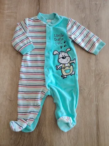 Pyjama velours 1 pièce