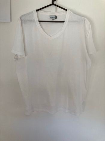 Tee-shirt blanc col V - XXL