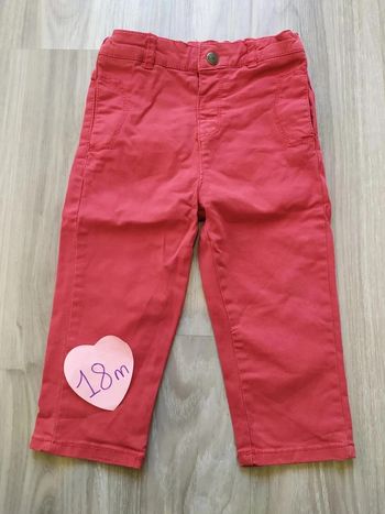 pantalon rouge 18 mois