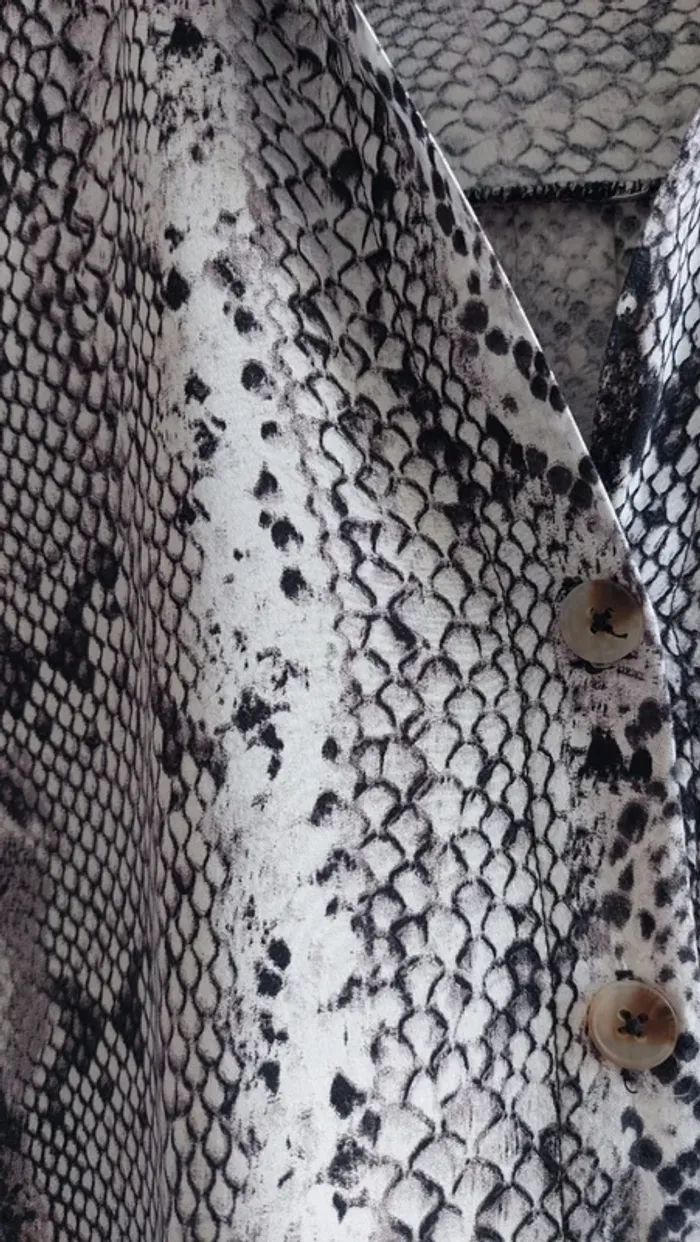 Chemisier à motif serpent en très bon état Taille L - photo numéro 6