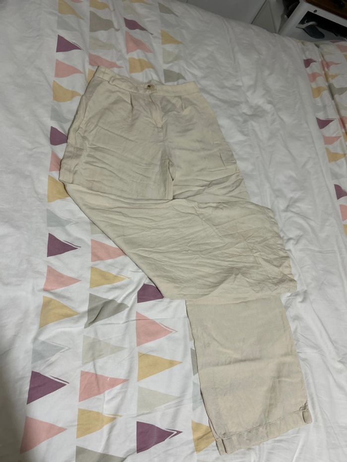 Pantalon lin taille 34