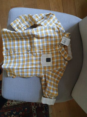 Chemise jaune okaidi 18mois