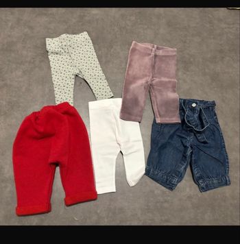 Lot pantalons bébé fille 3 mois