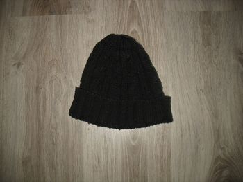 BONNET NOIR CÔTELÉ GARÇON - 5 / 6 ANS - n°06