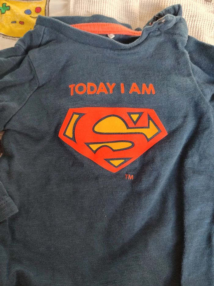 Lot tee shirts manches longues superman gaming militaire - photo numéro 4